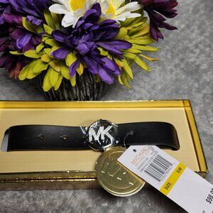 Authentic – NWT Michael Kors 25mm Pave Logo Belt in Box - Size: S/M